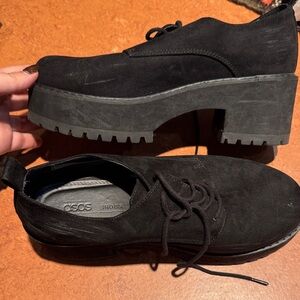 ASOS Black Chunky Lace-Up Shoes